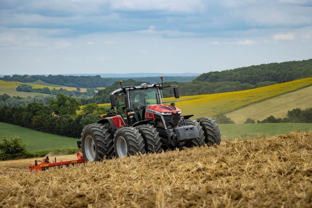 Massey Ferguson 9S tractor in a field