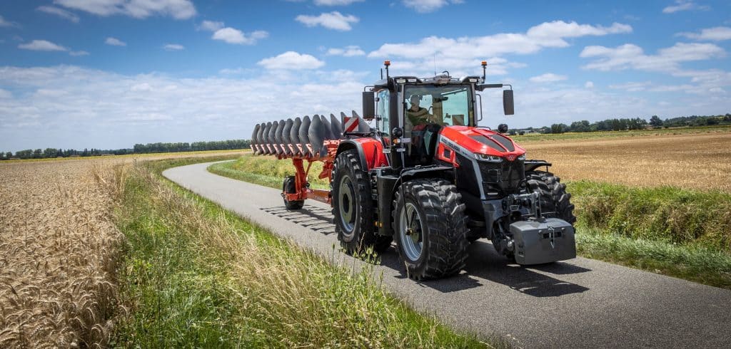 Massey Ferguson 9S on a road