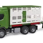Scania Super 560R Cattle transportation truck with 1 cattle by Bruder