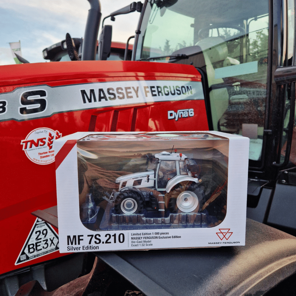 Massey Ferguson limited edition 7S.210 scale model in silver