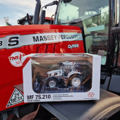 Massey Ferguson limited edition 7S.210 scale model in silver