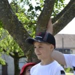 Massey Ferguson Black and Grey Kids Cap front
