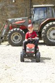 Massey Ferguson Pedal Tractor with Trailer lifestyle boy