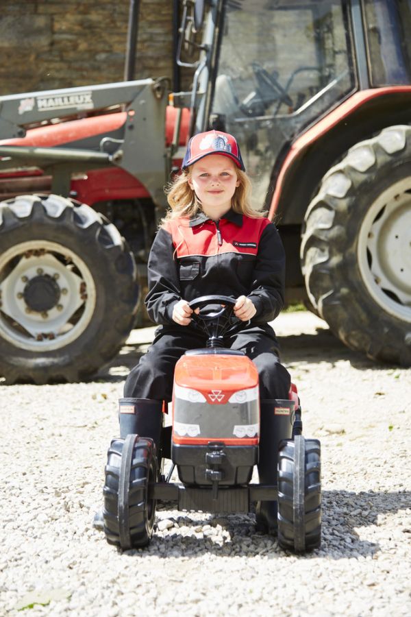 Massey Ferguson Pedal Tractor with Trailer lifestyle