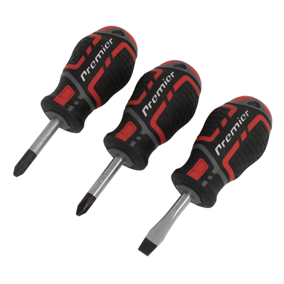 Sealey 3pc Stubby Screwdriver Set