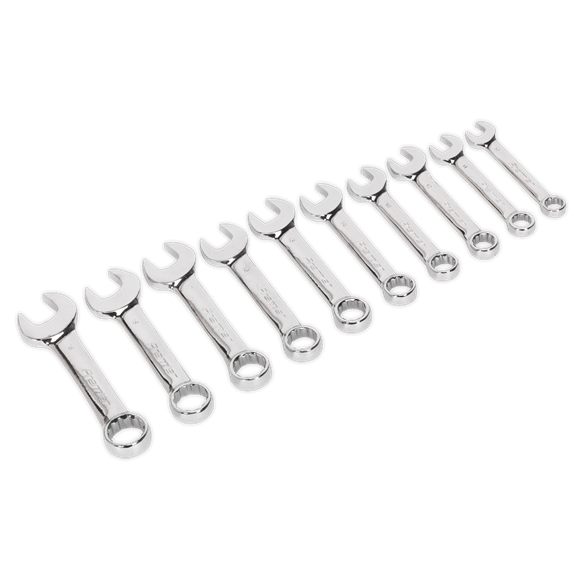 Sealey 10pc Stubby Spanner Set