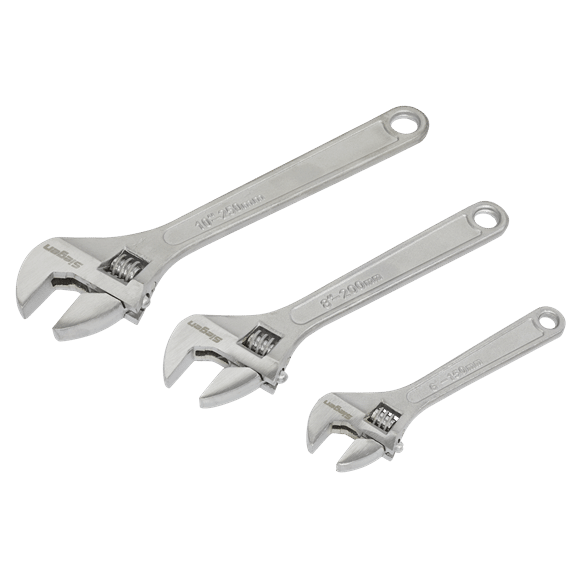 Sealey 3pc Adjustable Wrench Set