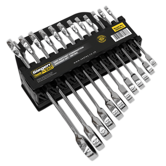 Sealey 12pc Ratchet Spanner Set