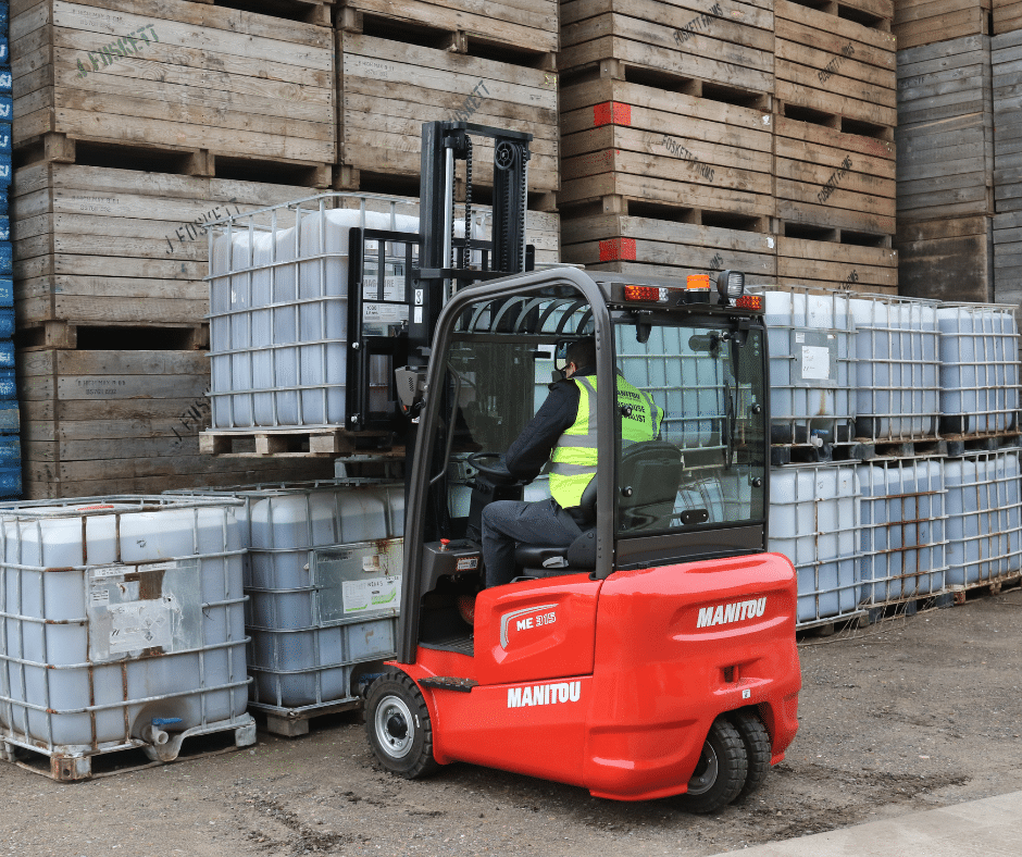 Manitou ME electric truck in a factory