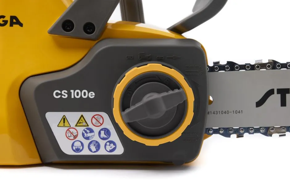 Stiga CS100e cordless chainsaw detail