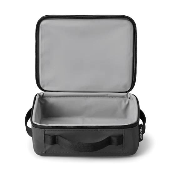 Yeti Daytrip Lunch Box charcoal open