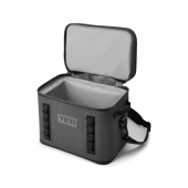 Yeti Hopper Flip 18 Soft Cooler Charcoal open