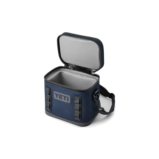 Yeti Hopper Flip 8 Soft Cooler Navy open