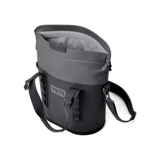 Yeti Hopper M15 Cool Bag Charcoal Open