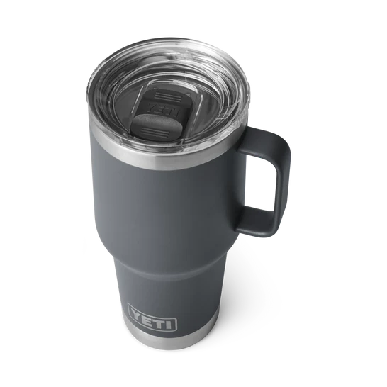 Yeti Rambler 30oz Travel Mug Charcoal Above