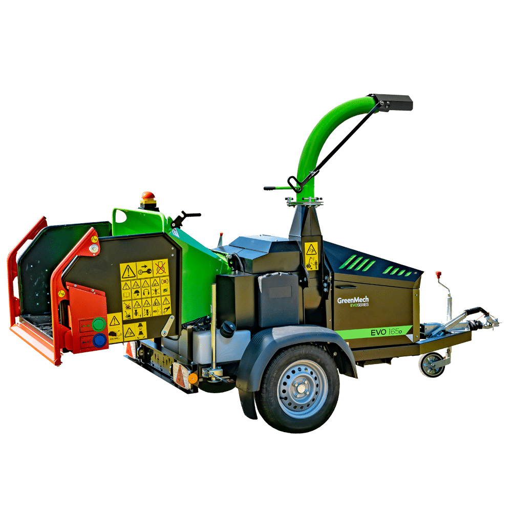 GreenMech 165D robust wood chipper