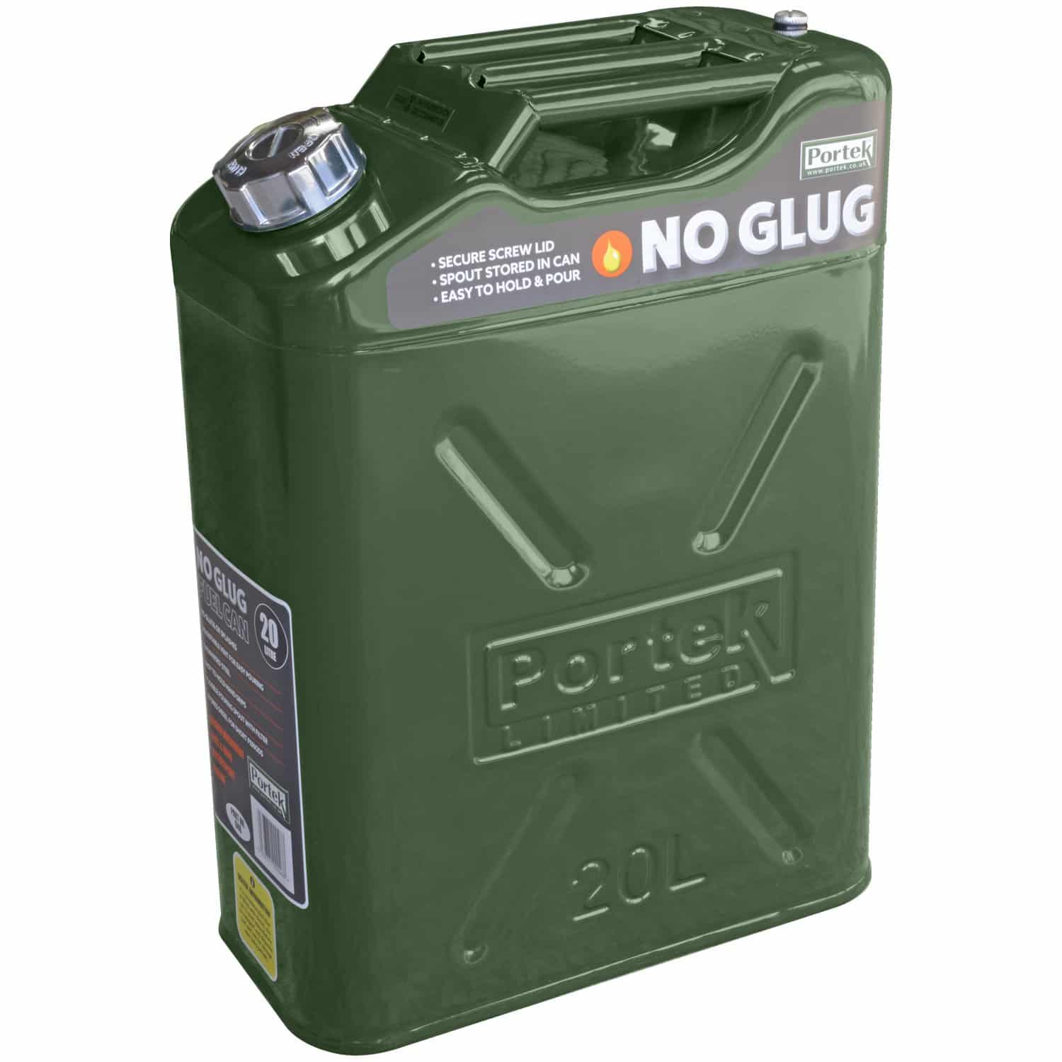 Portek No-Glug-20L-Fuel Can