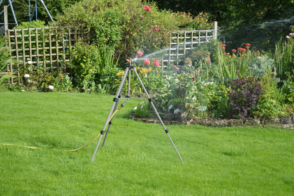 Portek Tripod Sprinkler in use