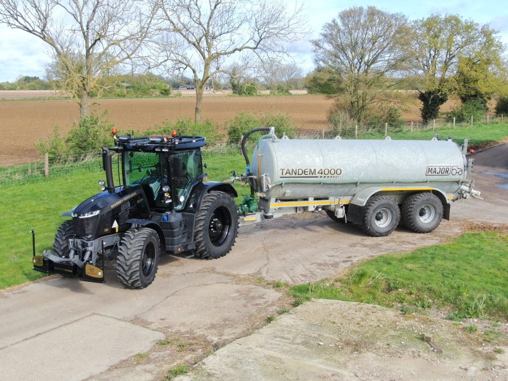 Major Equipment surprised John by supplying bespoke replacement decals in gold and black, matching the tractor.