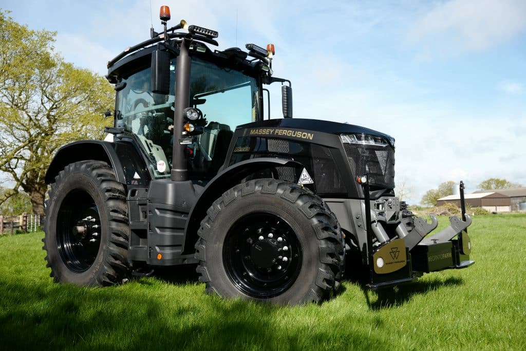 One of the first MF tractors to arrive in the UK, prepared in the MF by You customisation studio