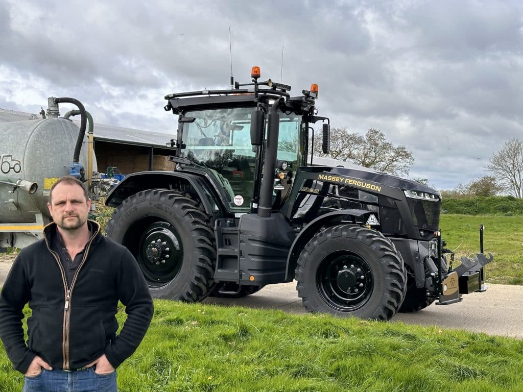 John Nurse is delighted with his bespoke 8S.225, as well as the service from the TNS team and from Massey Ferguson in the UK and France.
