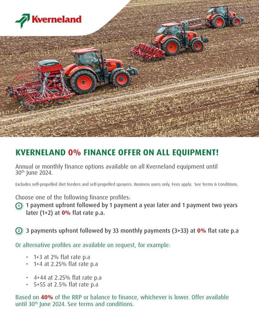 Kverneland farm equipment offers for 2024