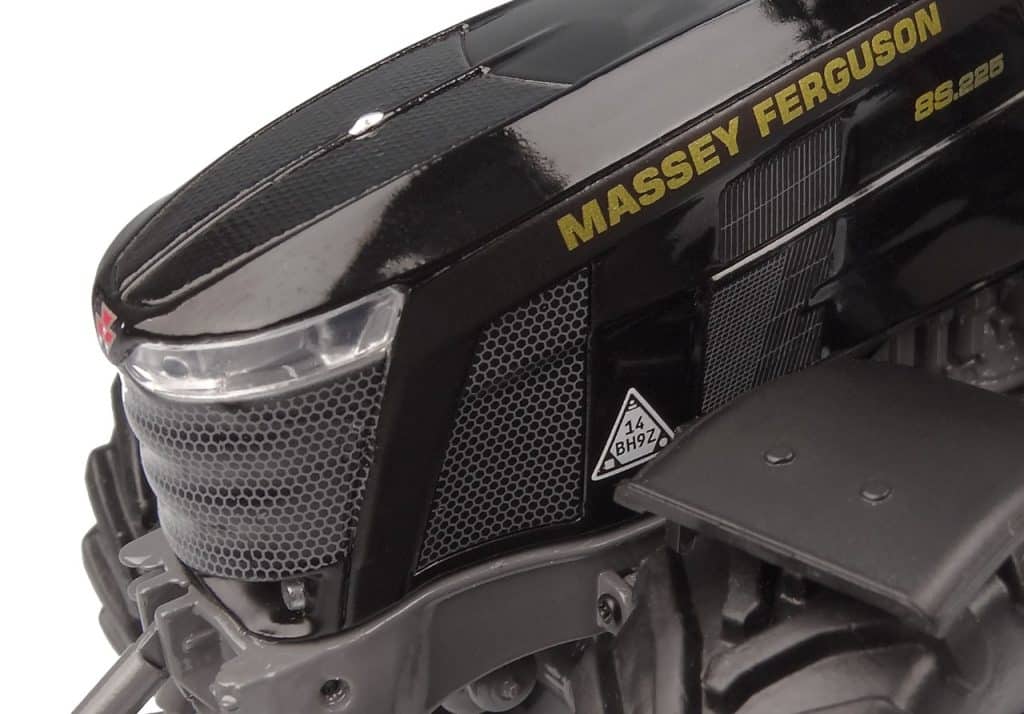 Massey Ferguson 8S.255 tractor model, limited edition, in black and gold colours