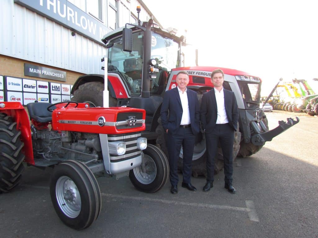 Chairman and CEO James Thurlow, with his nephew and the sixth generation of the business, Will Tew