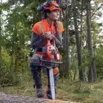 Husqvarna 550 XP Mark 2 Chainsaw 18 In used by a tree surgeon