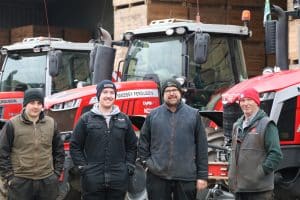 The team at H G Bliss Farms in Norfolk Ben Searle, Alex Clabon, Patrick Clabon and Jimmy Bruce