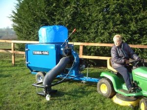 The Colt is a compact trailed machine for paddock and stable cleaning