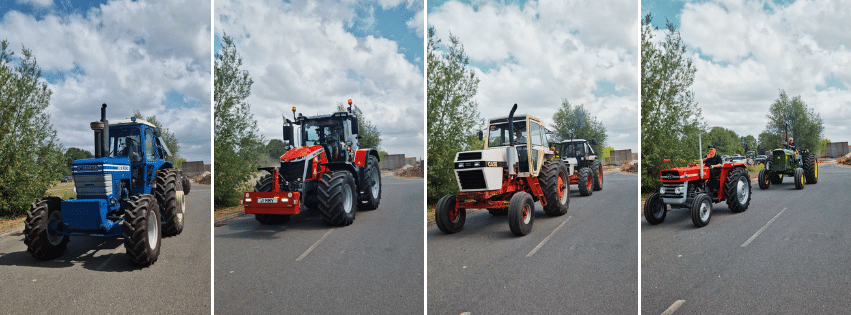An impressive turnout of 48 tractors at the TNS Littleport Charity Tractor Run