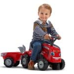 Massey Ferguson Ride-On with Trailer and Accessories Kids