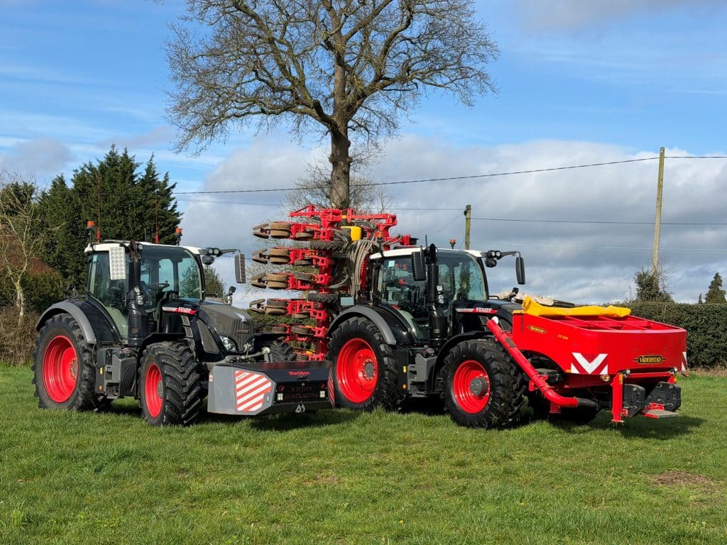 The two Fendt 700 Vario Gen6 tractors belonging to Norfolk-based R D Fish Contracting.