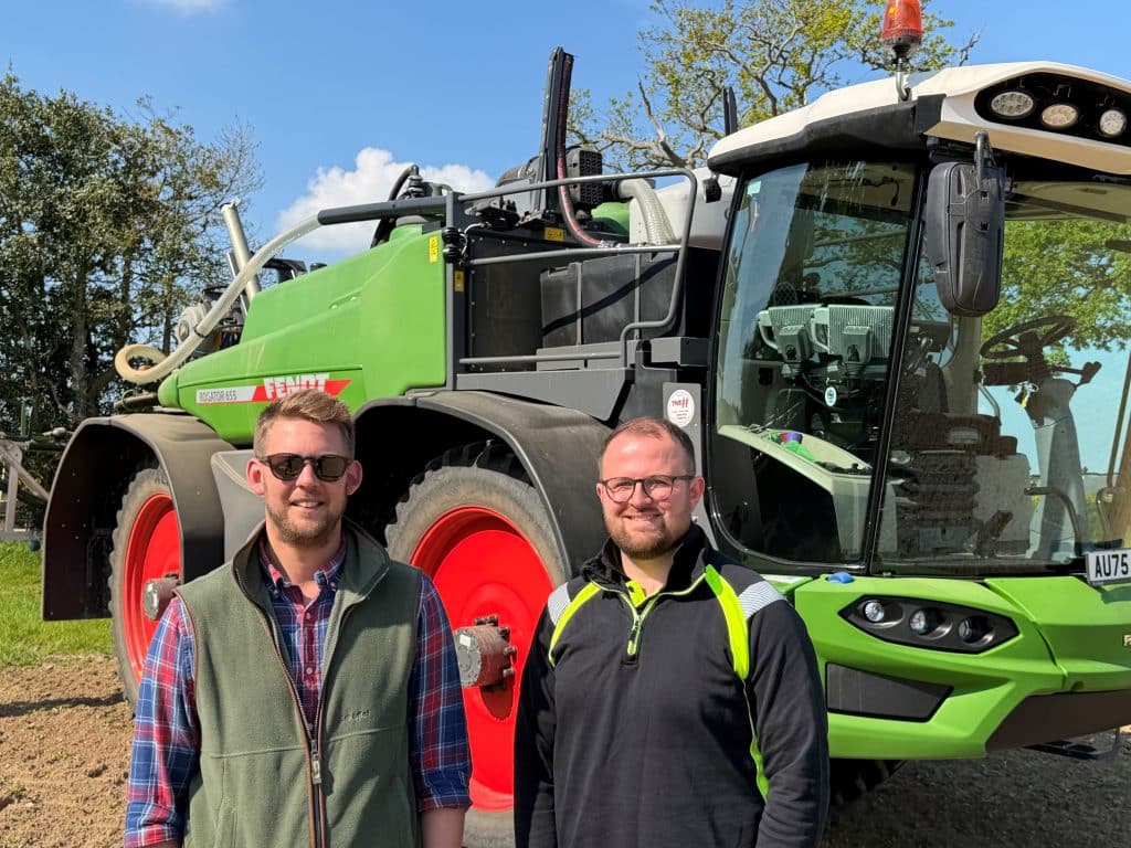 Jono Harrold and Josh Coles-Rouse both operate the sprayer and appreciate the high level of comfort and its ease of use.