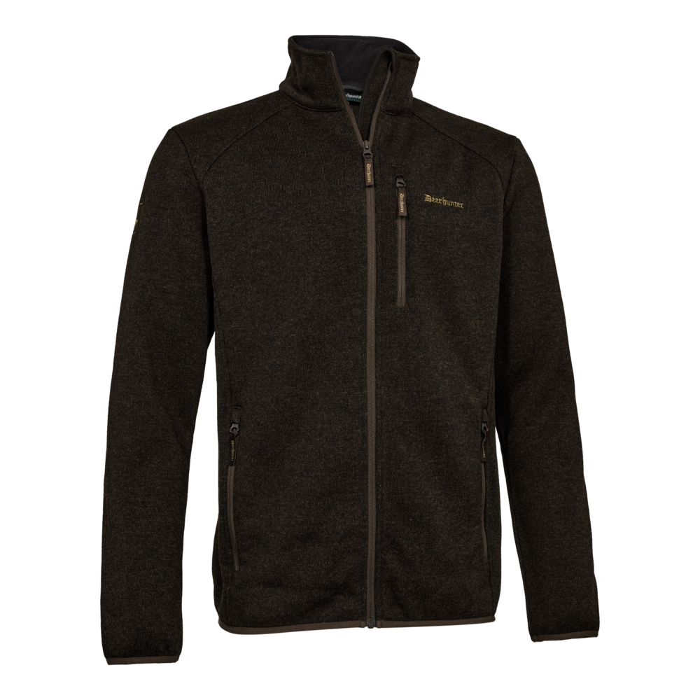 Deerhunter Moor Knitted Jacket Brown Leaf, Deerhunter hunting clothing UK