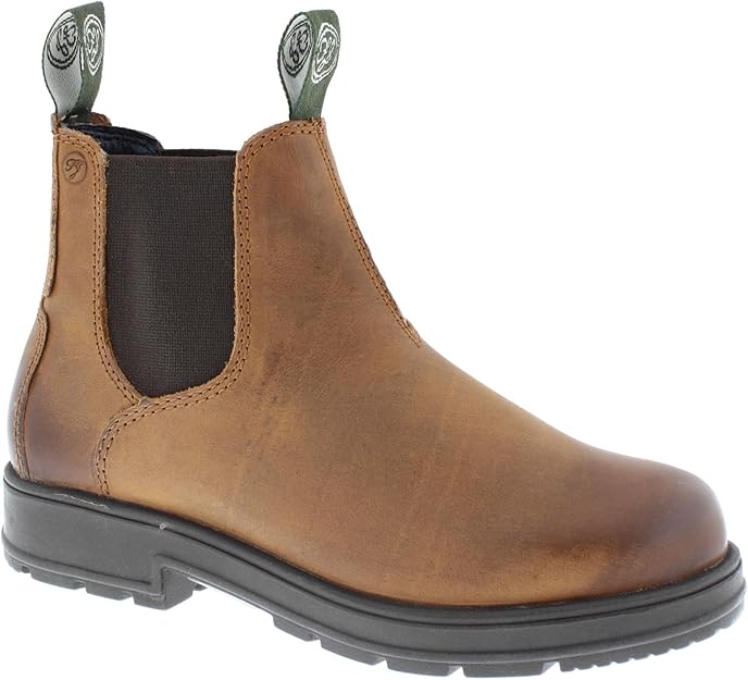 Frank James Suffolk Women's Leather Chelsea Yard Boots in Cognac
