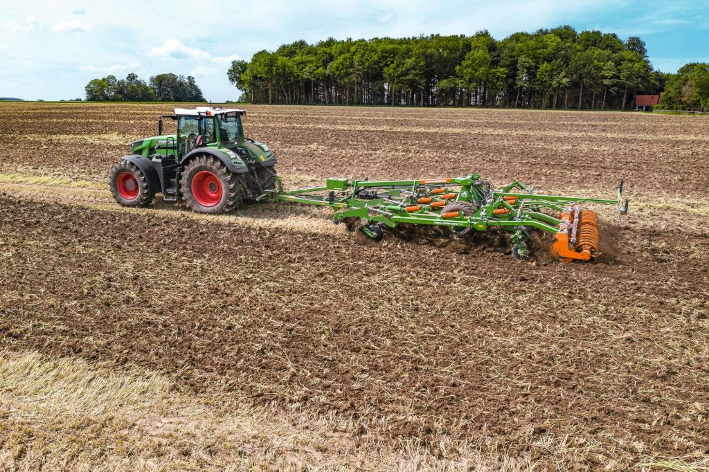 TNS customer testing a new Amazone and Fendt farm machinery