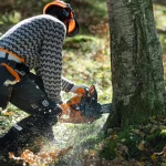 Husqvarna 450S Petrol Chainsaw Cutting