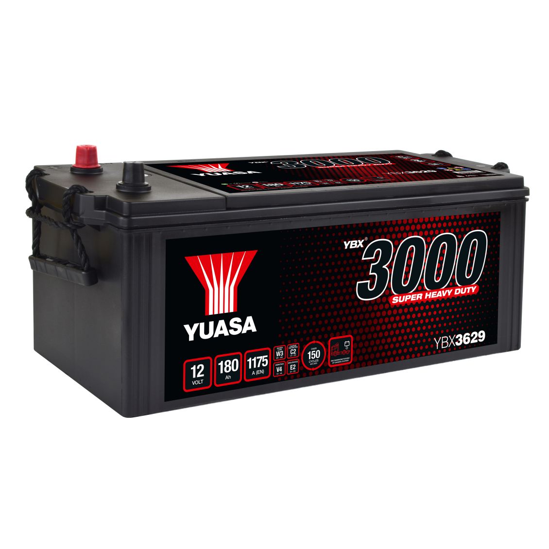 Yuasa YBX3629 12V 180Ah 1175A (EN) Battery from the YBX3000 Super Heavy Duty Series