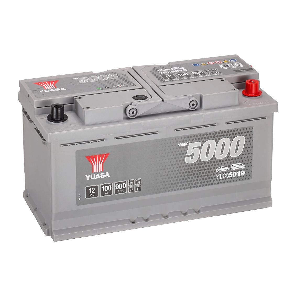 Yuasa YBX5019 12V 100Ah 900A (EN) Battery from the YBX5000 Series is a premium conventional automotive battery